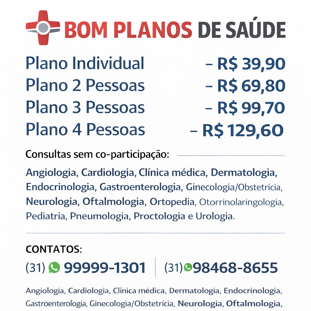 Arte promocional Bom Planos com preços e contatos