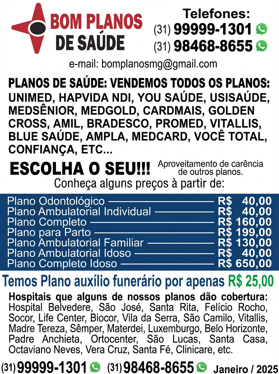 Arte tabela de preços e hospitais